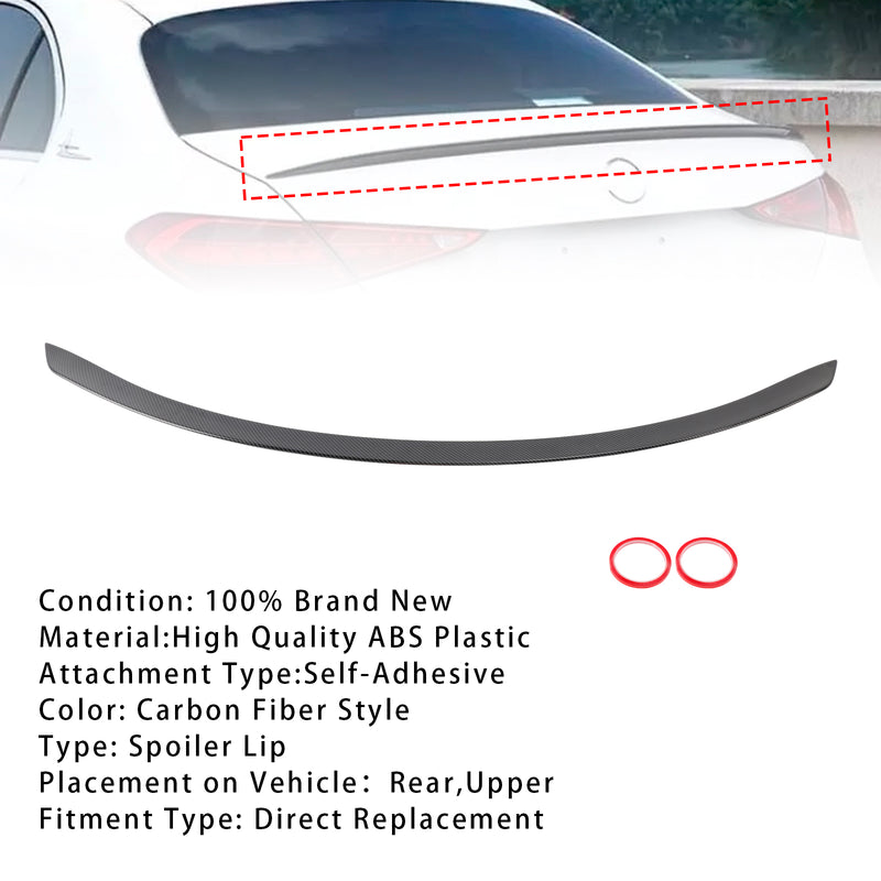 Carbon Fiber Look Boot Rear Spoiler Wing For Mercedes Benz W206 C63 Style  2022-2024