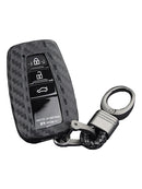 Leather Silicone Car Key Case Cover With Buckle For Toyota Camry