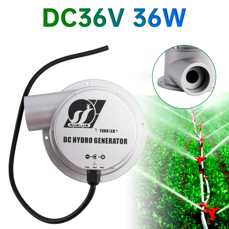 24V Water Flow Turbine Small Hydroelectric Generator DC36V36W/50W for Home Field