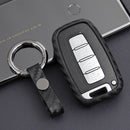 Leather Silicone Car Key Case Cover With Buckle For Hyundai Old Smart