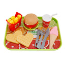 Hamburger Waffles Fries Drink Play Food Kitchen Set Children Toy Set For Kid