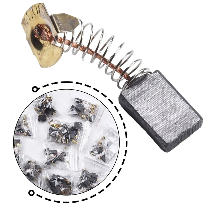60Pcs Electric Motor Carbon Brushes 10 Sizes Replacement Repair Power Tool Part