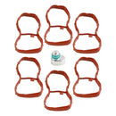 6PCS Intake Manifold Gasket 1167807480 Fit BMW E90-93 F10 F11 F07 X5 X6 N57