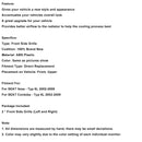 2PCS Honeycomb Front Grille Grill Fit Seat Ibiza Cordoba 6L 2002-2009 FR