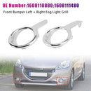 Left + Right Fog Light Grill 1608110880 1608111480 For Peugeot 208 2012-2015