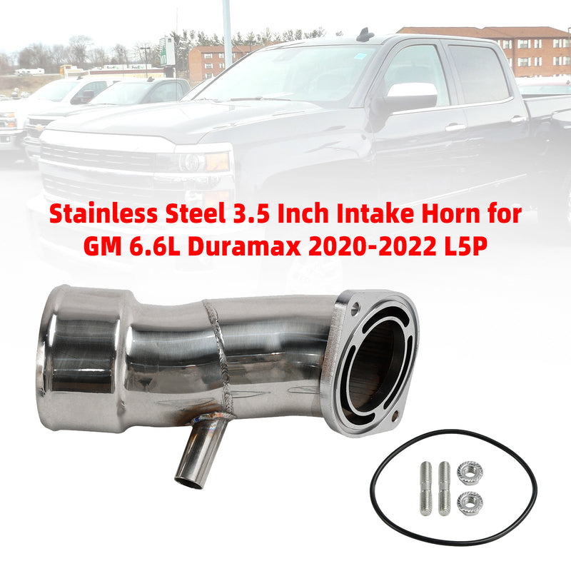 GM 6.6L Duramax 2020-2022 L5P Stainless Steel 3.5 Inch Intake Horn