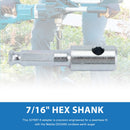 327687-6 Earth Auger Bit Adapter D-7/16" Hex Shank for Makita DDG460