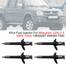 4Pcs Fuel Injector For Mitsubishi L200 2.5 4D56 Triton 1465A297 095000-7490