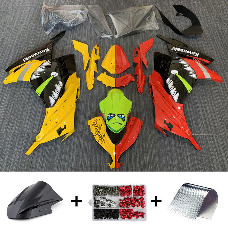 Amotopart Kawasaki EX300/Ninja300 2013-2017 Fairing Kit Bodywork Plastic ABS