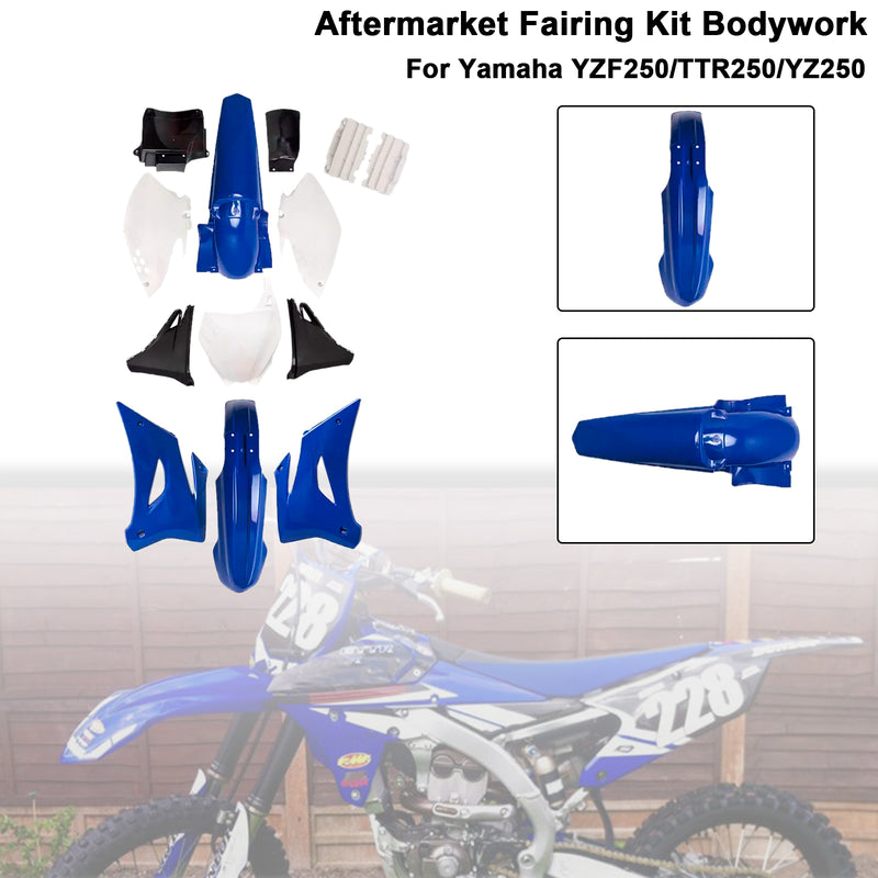 Body Plastic Kit Front Rear Fender Fairing For Yamaha YZF250 TTR250 YZ250