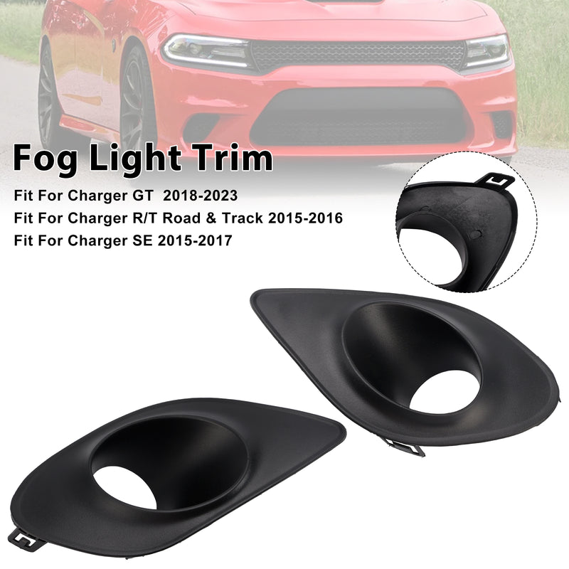 Pair Fog Light Bezel For Dodge Charger 2015-2022 68280428AA