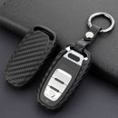 Leather Silicone Car Key Case Cover With Buckle For Audi