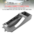 Grey Centre Console Armrest Trim Base For BMW E46 325i 328i 02-06 51168213680