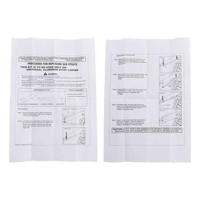 2PCS 36-80 Standard Strut Kit For Werner Aluminum Attic Ladders AH2210  AH2210B