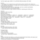 1997-2005 VW Golf Mk4 Hatchback Left Tail Light Lamp 1J6945111S 1J6945111T