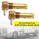 2X 0.25" ID Hose Double Barb Fuel Tank Vent Assy FTA-V-50-02 For Peterbilt