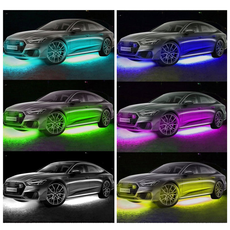 4Pcs LED Chassis Light Modified With Fantasy Ambient Light APP+Remote Control 60cm*2+90cm*2