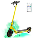 8.5" Electric Scooter for Adult Folding Electric Scooter with 350W Motor 21 MPH Max Speed 25 Miles Long-Range and Deck Lights Yellow