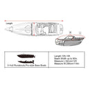 Universal Waterproof Duty Boat Cover 16-18Ft Black For Fishing Boat Shelter