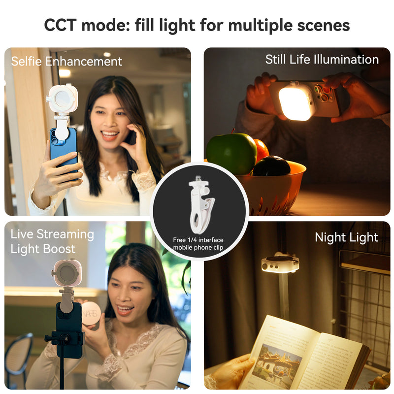 Full Color Mobile Phone Magnetic ICE Cube Light Mini Beauty Photo Pocket Light