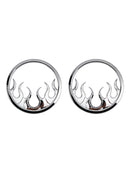 Flame Speaker Grills Accent Trim Cover For Touring Electra Glide Ultra Classic