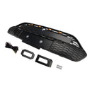 Matte Black Front Bumper Grille Grill Fit Ford Transit Custom 2013-2017 W/LED