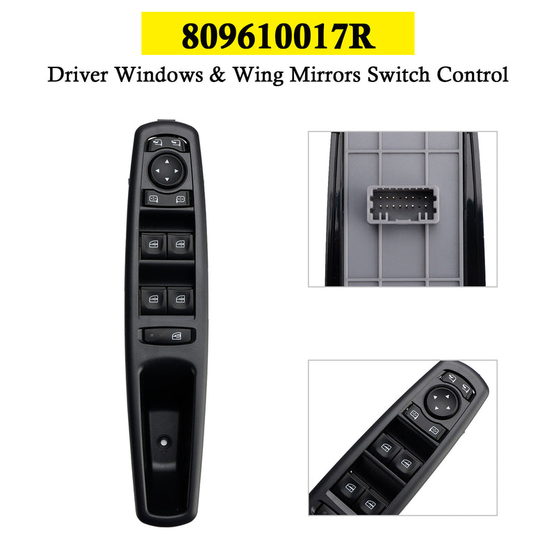 Driver Windows & Wing Mirrors Switch Control 809610017R for Renault Scenic 09-22