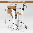 Medical Patient Lift Chair Hydraulic Transferred Lift Wheelchair 180 Split Seat With Cushion For Adults, Elderly 440 lb Weight Limited
