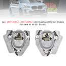 2pcs 63115A0E623+63115A0E624 LED Headlight DRL Unit Module For BMW X3 X4