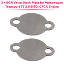 2 × EGR Valve Blank Plate for Volkswagen Transport T5 2.0 BiTDI CFCA Engine