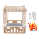 Kid Plastic Outdoor Playhouse With Light Strip And Building Blocks Toddler Toy