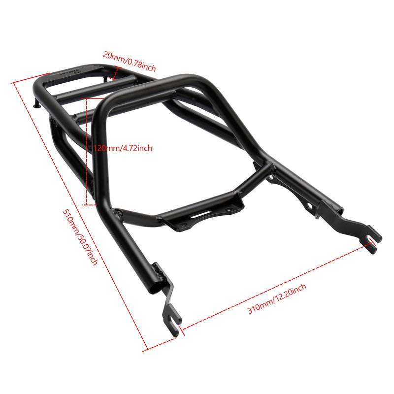 Tube Rear Rack - Black For Honda 2022 2023 Dax 125 ST 125 Luggage Carry Rack