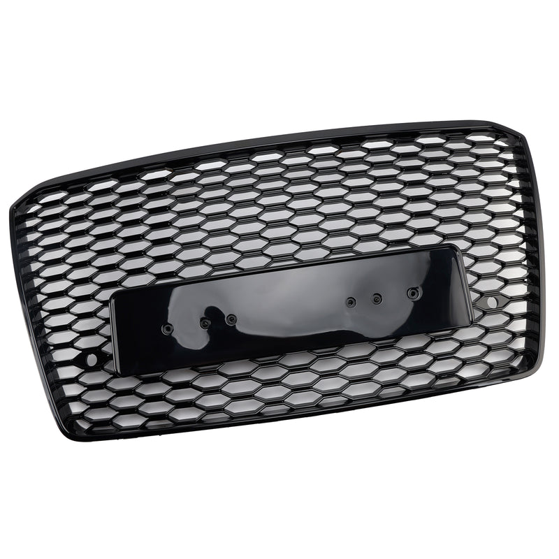 RS8 Style Front Bumper Grille Honeycomb Grill Fit Audi A8 S8 2015-2017 Black