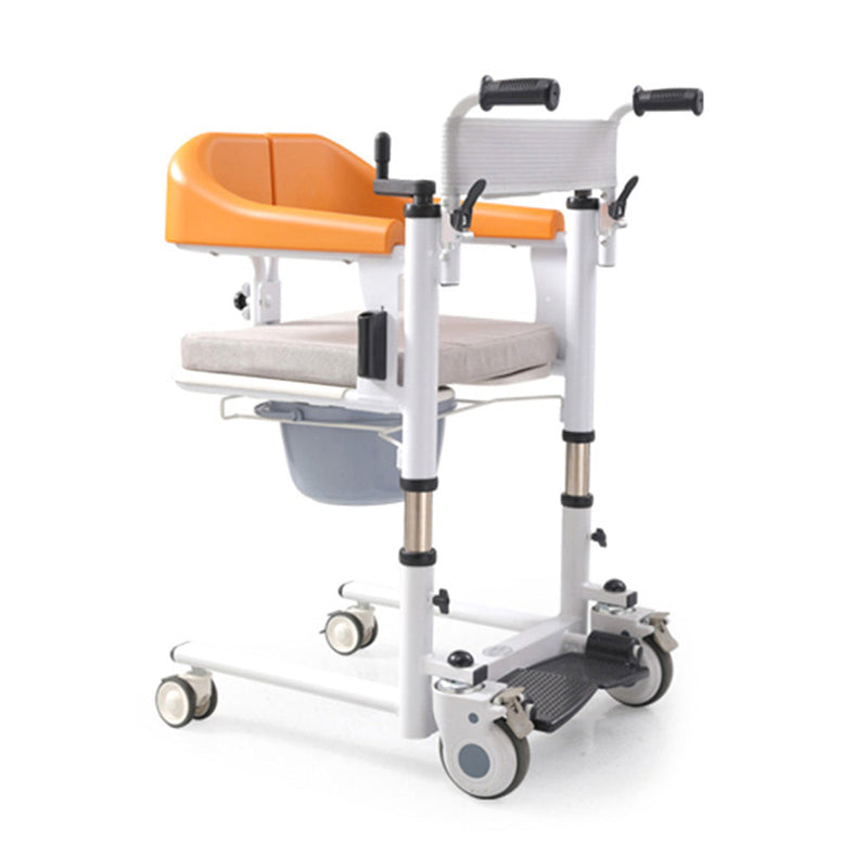 Patient Chair Transferred Lift Wheelchair with 180° Split Seat and Bedpan 440 lb