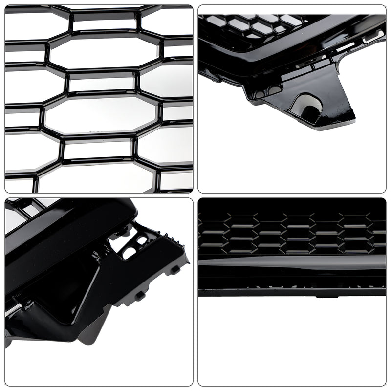 Gloss Black Front Honeycomb Grille Grill Fit Audi Q2 2016-2020 Pre-Facelift