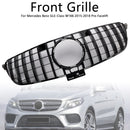 GT Style Front Bumper Grille Grill Fit Mercedes Benz GLE-Class W166 2015-2018