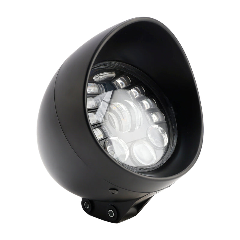 Multifunctional Beam Headlight Fog Lamp Custom Fits For Racer Bobber Chopper Chrome