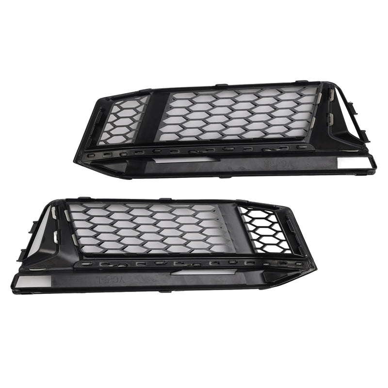 2PCS Fog Light Cover Grille Grill Fit AUDI A4 B9 S-Line S4 2016-2018
