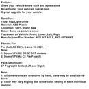 2PCS Front Bumper Fog Light Grille Trim Fit Audi A6L C8PA 2023+ Black Chrome