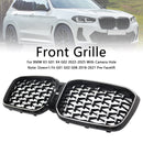 Diamond Front Bumper Kidney Grille Fit BMW X3 G01 X4 G02 2022-2025 Chorme