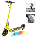 8.5" Electric Scooter for Adult Folding Electric Scooter with 350W Motor 21 MPH Max Speed 25 Miles Long-Range and Deck Lights Yellow