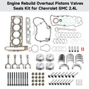 Engine Rebuild Overhaul Pistons Valves Seals Kit for Chevrolet GMC 2.4L