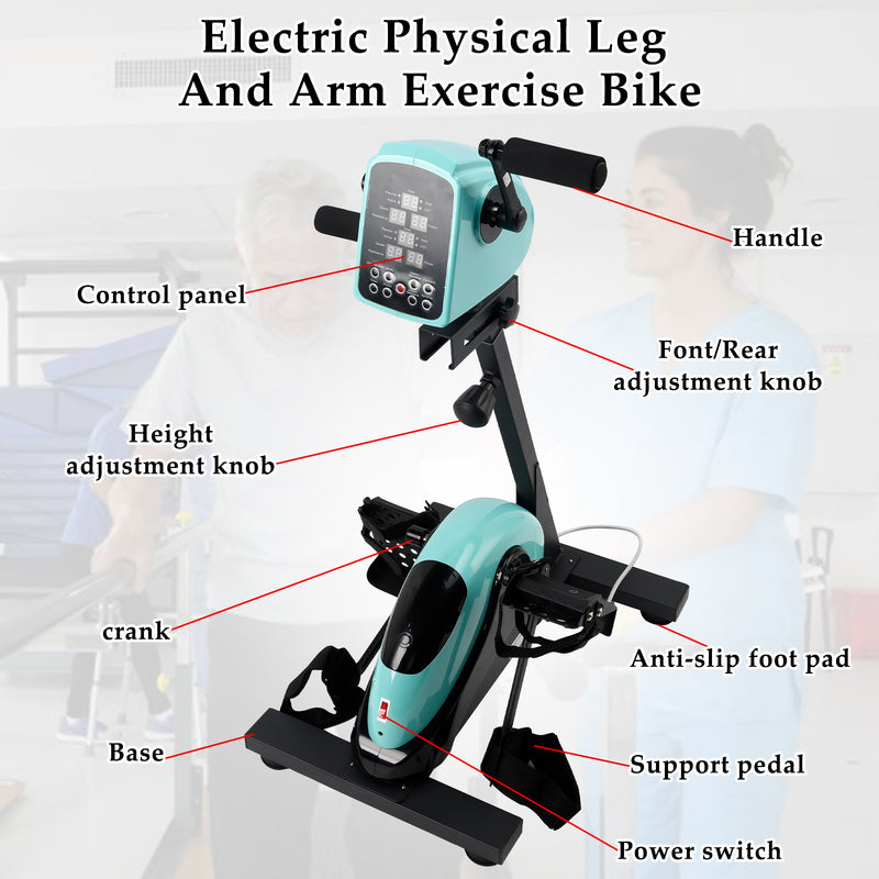 Electric Rehabilitation Pedal Trainer Upper and Lower Limb Active and Passive arm and Leg Trainer Physical Therapy Auxiliary Rehabilitation Equipment for Seniors