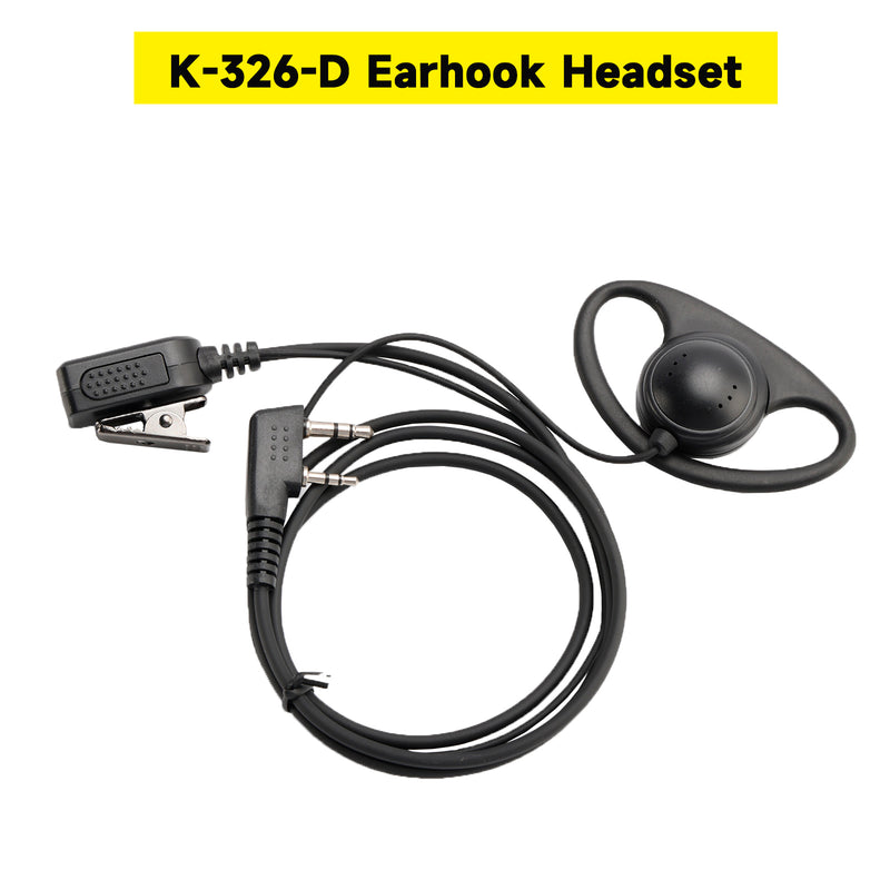 K-326-D Earhook Headset For TK-240 TH-F7 RPU499A Plus KG669 TG-2AT PX-666 UV-5RC