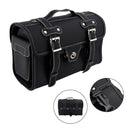 Pu Side Tail Bag Saddlebag Storage Pannier Luggage For Scooter Motorcycle Black