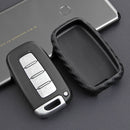 Leather Silicone Car Key Case Cover With Buckle For Hyundai Old Smart