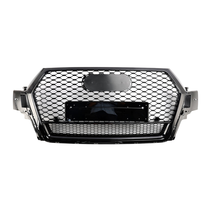 Gloss Black Front Bumper Radiator Vent Mesh Grille Grill Fit Audi Q7 2016-2019