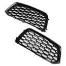 2PCS Front Bumper Cover Grill Grille Bezel Insert Fit Audi Q5 2018-2022 Mesh