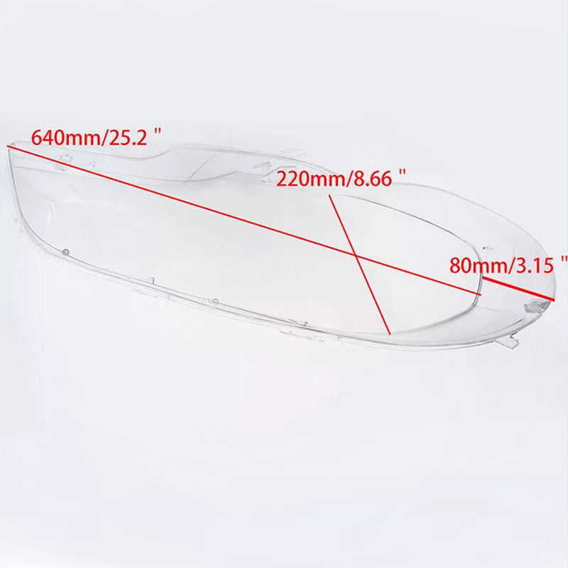 2PCS Clear Headlight Lens Cover Headlamp Left+Right For BMW X5 E70 2007-2013