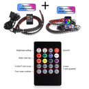 4Pcs LED Chassis Light Modified With Fantasy Ambient Light APP+Remote Control 90*2+120*2